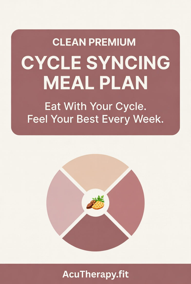 Cycle Syncing Meal Plan – Hormone Balance, PMS Relief, Natural Eating Guide (Printable)