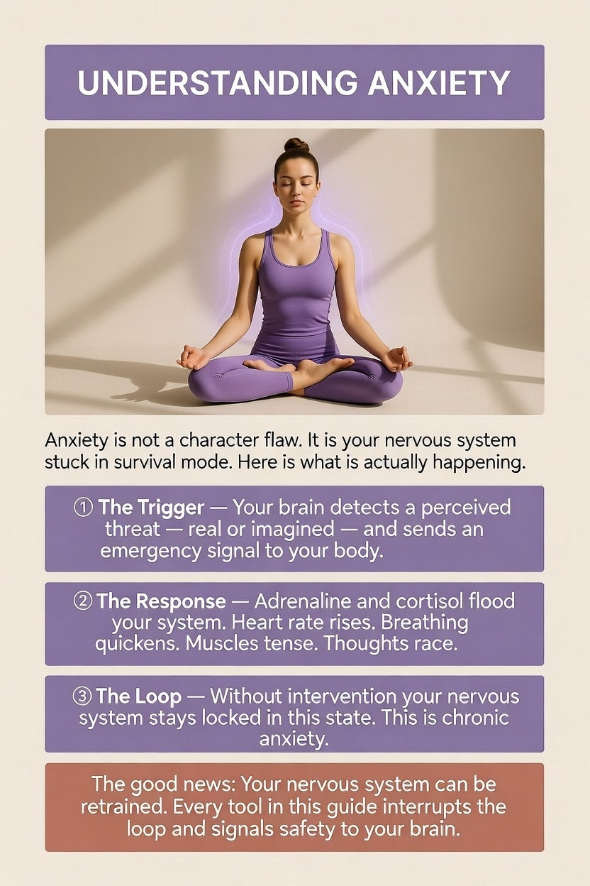 Anxiety Relief Toolkit – Printable Guide for Calm, Breathwork, Acupressure