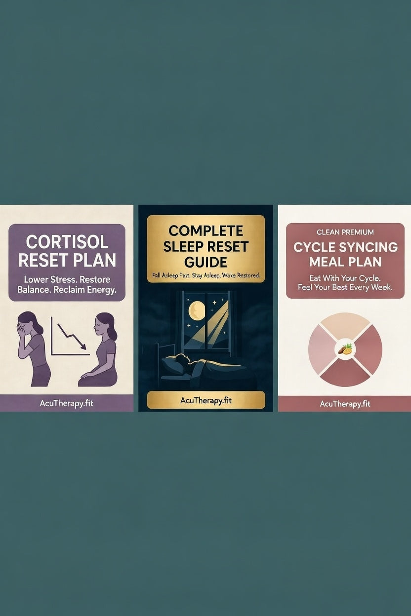 Full Stress Reset Bundle — Printable Cortisol Reset + Sleep Reset + Cycle Syncing Meal Plan for Stress and Hormones