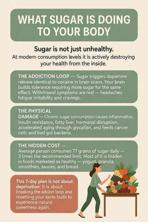 7-Day Sugar Detox Plan – Break Addiction, Reset Cravings (Printable Guide)