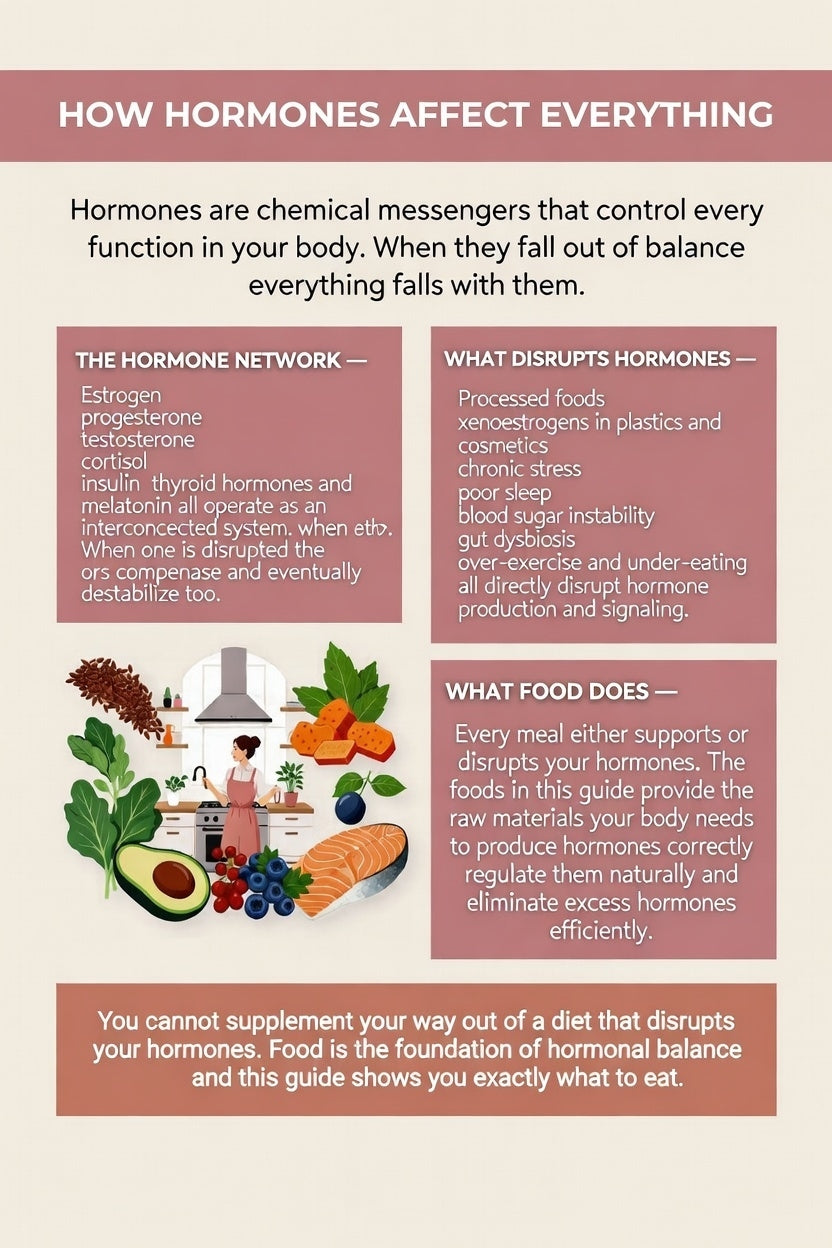 Hormone Balancing Meal Guide — Printable Plan to Balance Estrogen, Progesterone, Thyroid & Insulin