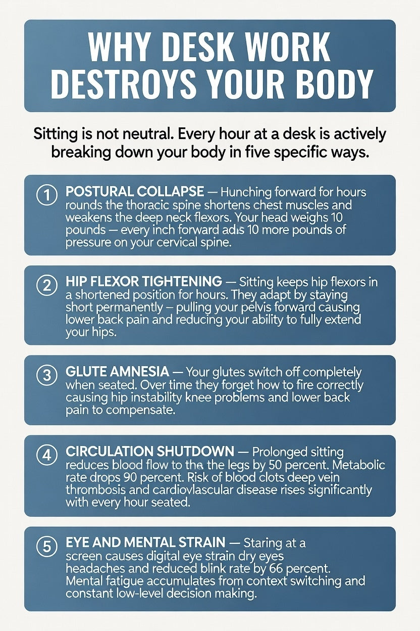 Desk Worker Recovery Plan – Fix Posture, Relieve Back Pain (Printable Guide)