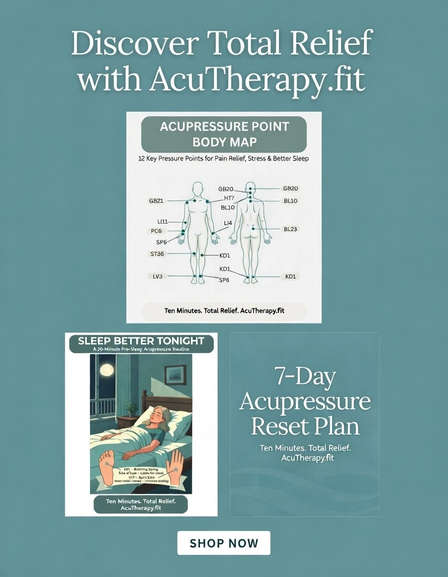 Acupressure Point Body Map — Printable Wall Chart for Pain Relief, Stress & Better Sleep